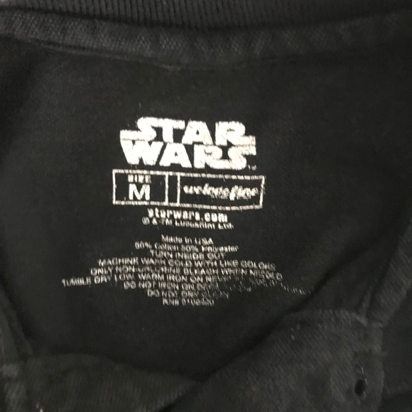 Star Wars Chubacca Black Polo Shirt Sz Med - Picture 4 of 4